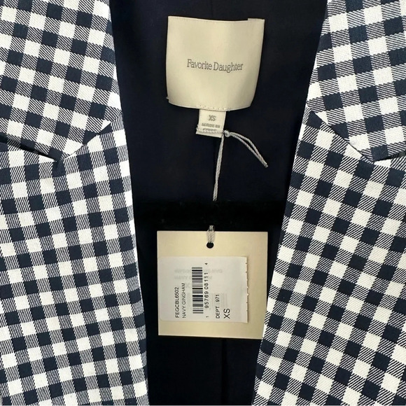 Favorite Daughter NWT Gingham Single Breasted Blazer XS - Picture 5 of 11